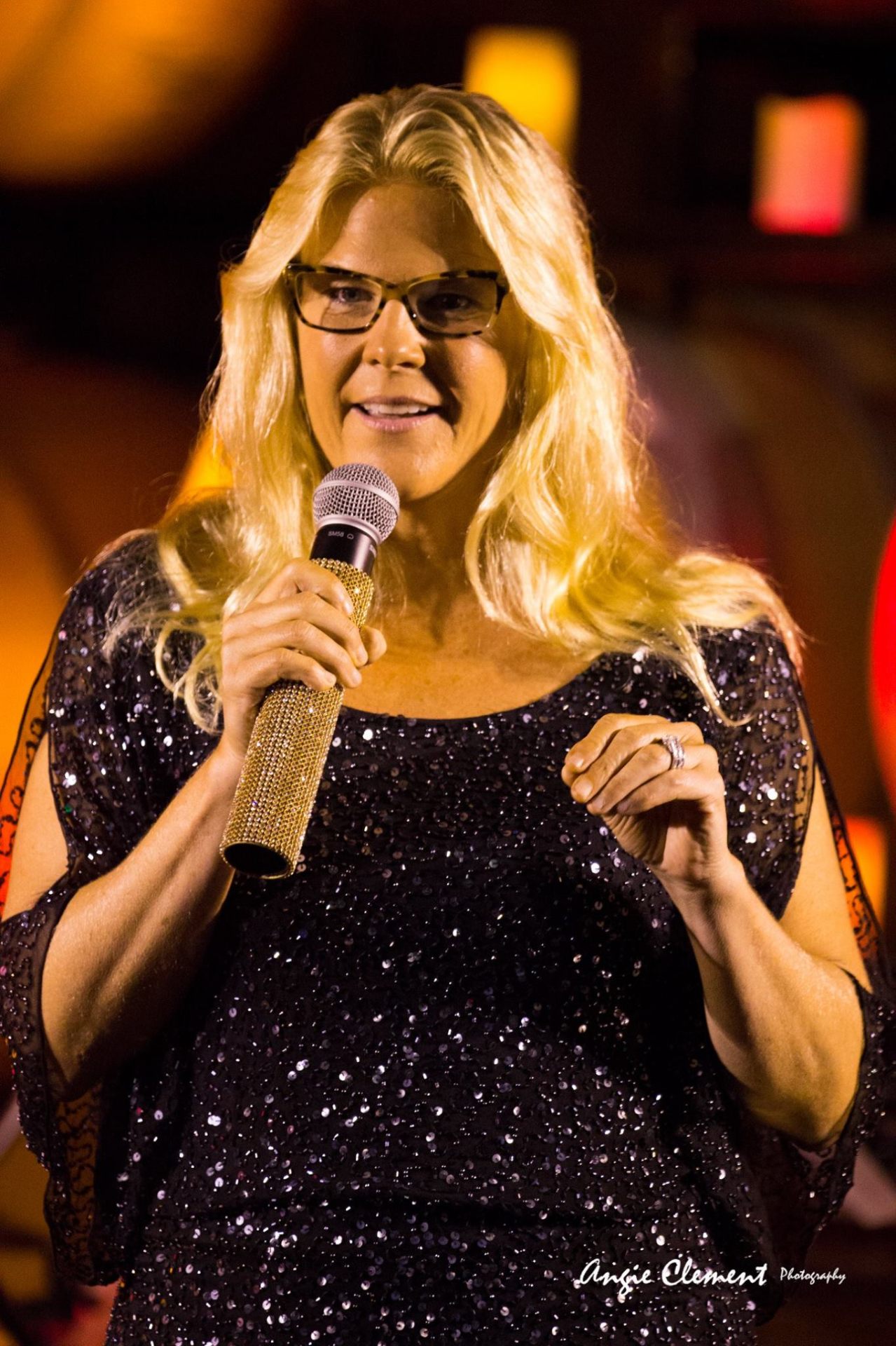 Meredith speaking at an event